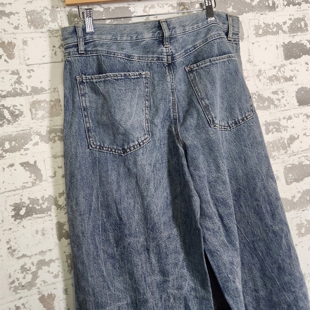 RE:WASH Forever 21 Denim Jeans Women Size 9 Baggy Distrssed Classic Rise‎ A Line - Picture 5 of 16